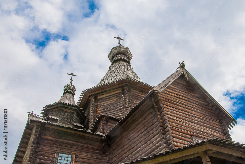 Old wooden orthodox church in Veliky Novgorod