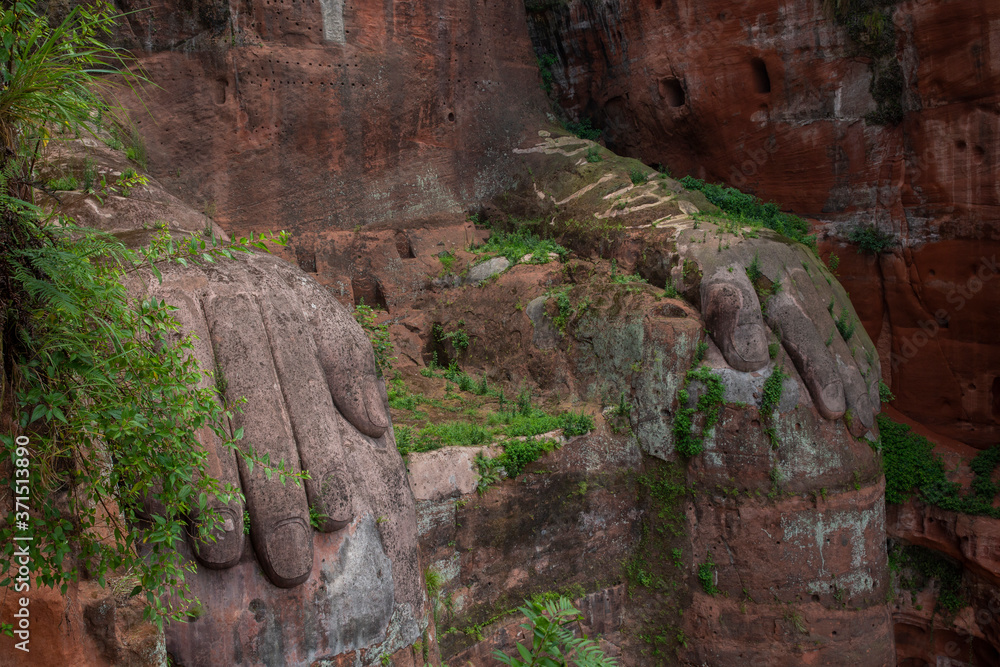 Leshan giant buddha stone cave Leshan giant buddha stone cave