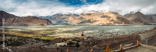 India, Ladakh, Leh, Panoramic view of Nubra Valley photo