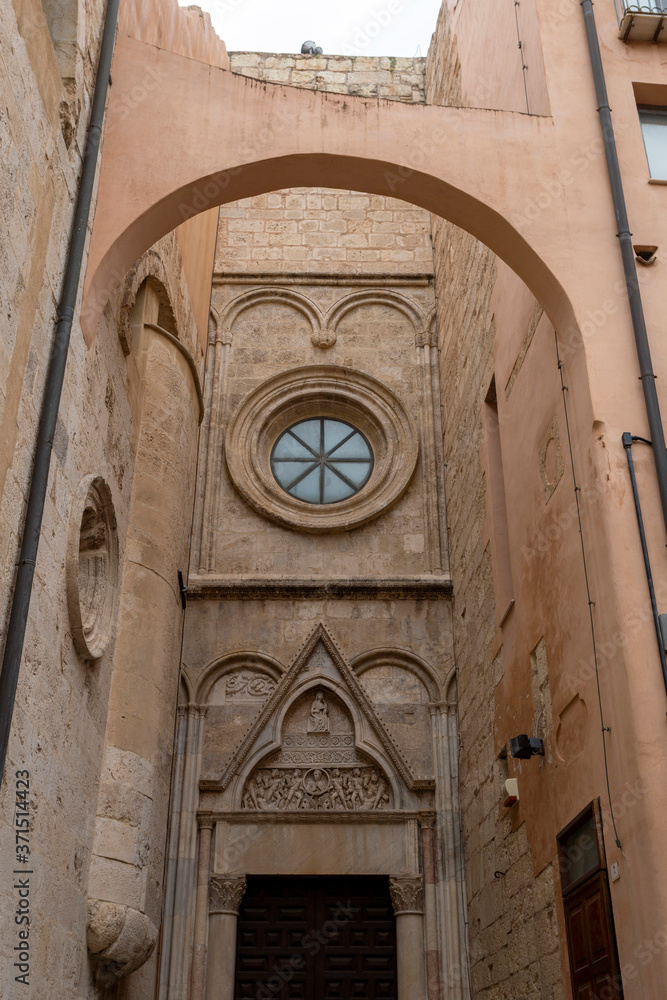 Cathedral of Cagliari on a cloudy summer day