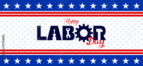 Happy Labor Day card banner background