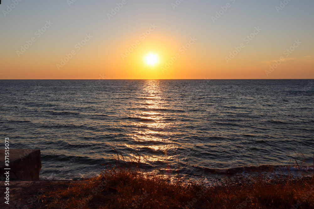 sunset over the sea