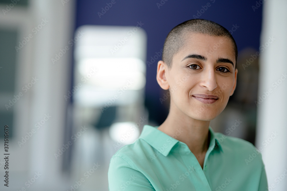 Portrait of a confident woman with short hair Portrait of a confident woman with short hair
