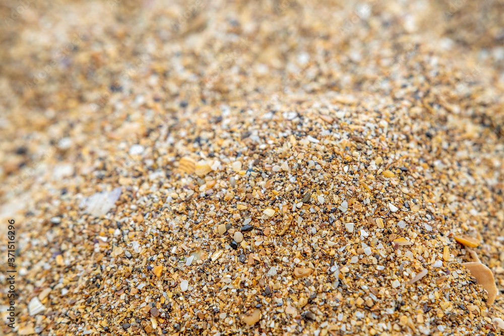 Close up of sand from small shells on the seaside. Close up of sand from small shells on the seaside.