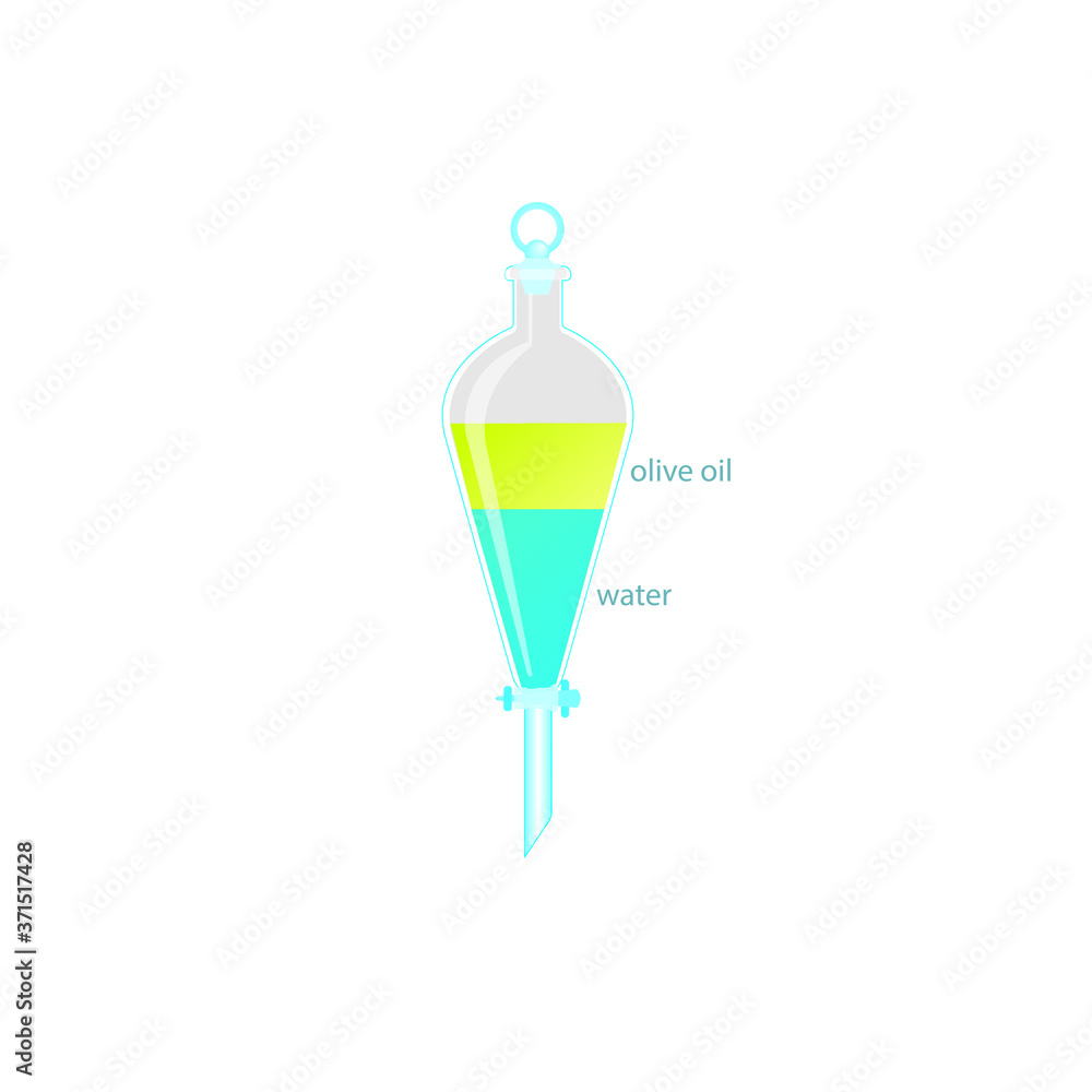 Chemistry Separatory funnel illustration Chemistry Separatory funnel illustration