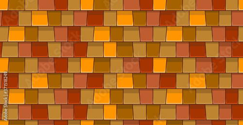 Roof tiles seamless pattern. Flat Style
