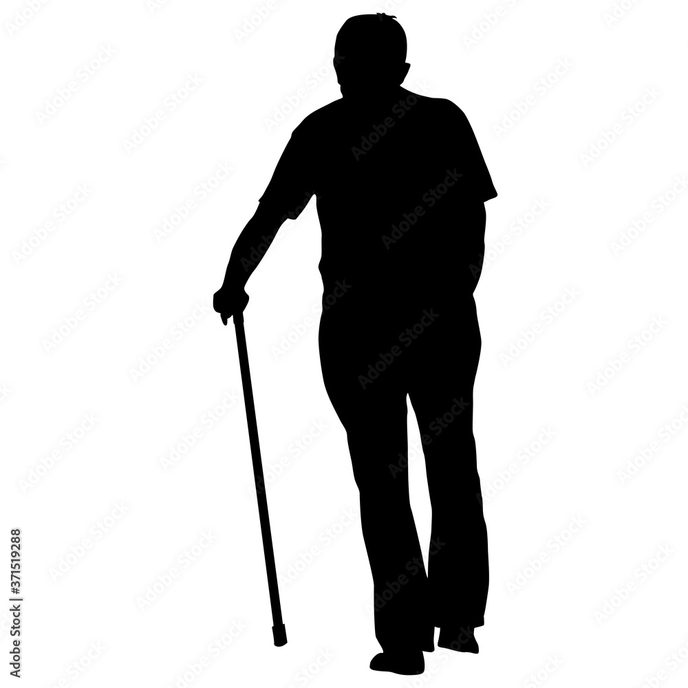 Silhouette of disabled people on a white background Silhouette of disabled people on a white background