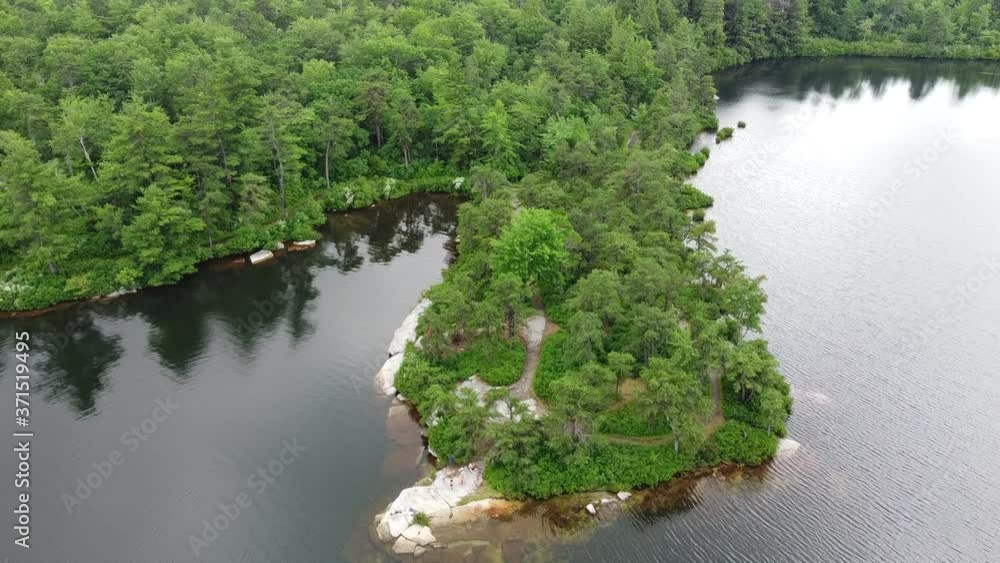 Scenic Aerial view of Awosting lake Minnewaska State Park Preserve at the heart of the Shawangunk Mountains Scenic Aerial view of Awosting lake Minnewaska State Park Preserve at the heart of the Shawangunk Mountains