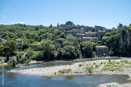 Ardeche France, view of the village of Balazuc in Ardeche. France Europe photo