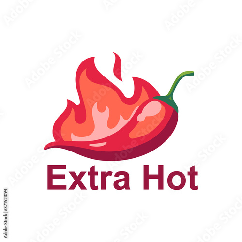 extra hot spicy chili pepper icons, Vector Asian and Mexican spicy food and sauce