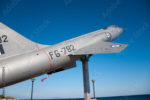 Платно Athens, Greece, August 2020: Retired Lockheed F-104 Starfighter jet