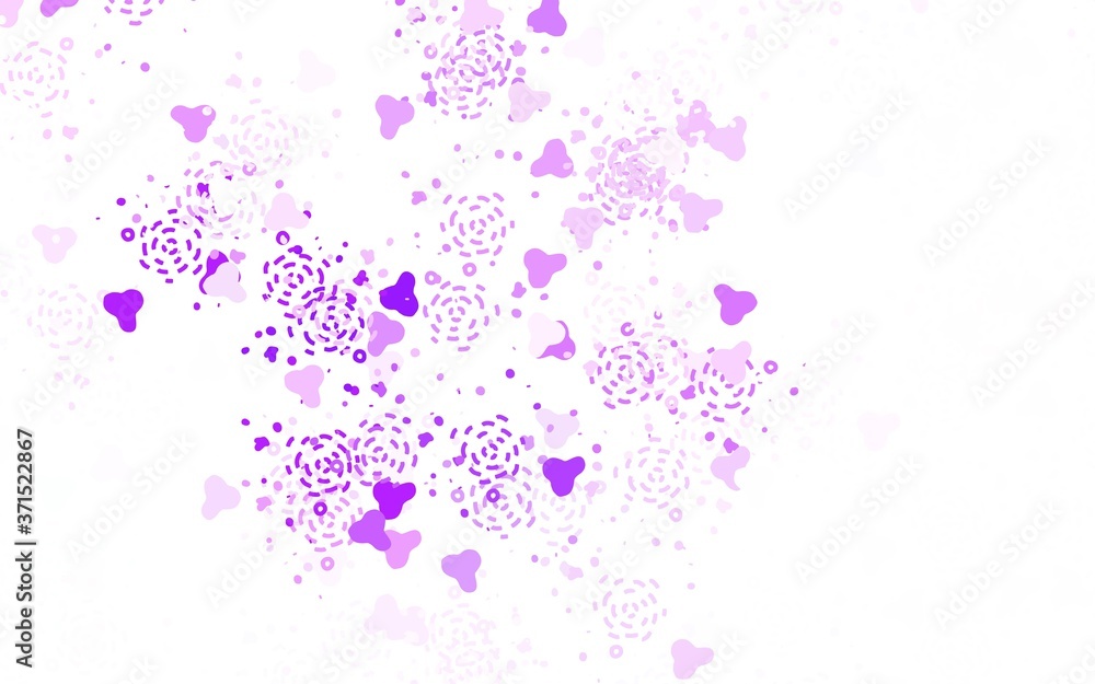Fototapeta premium Light Purple vector pattern with random forms.