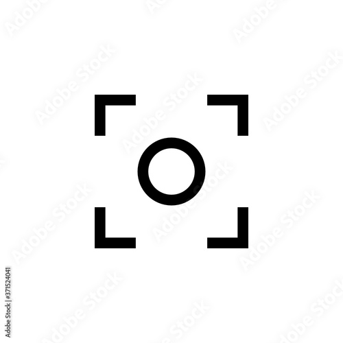 material scan reader recognition circle icon which designed simple, uncomplicated and minimal to deliver information clearly. Isolated flat, resizable vector