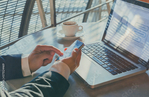 Billede på lærred sms code for security confirmation, secure login access, two steps verification