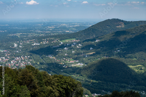 Silesian Beskids Mountains and Ustron town