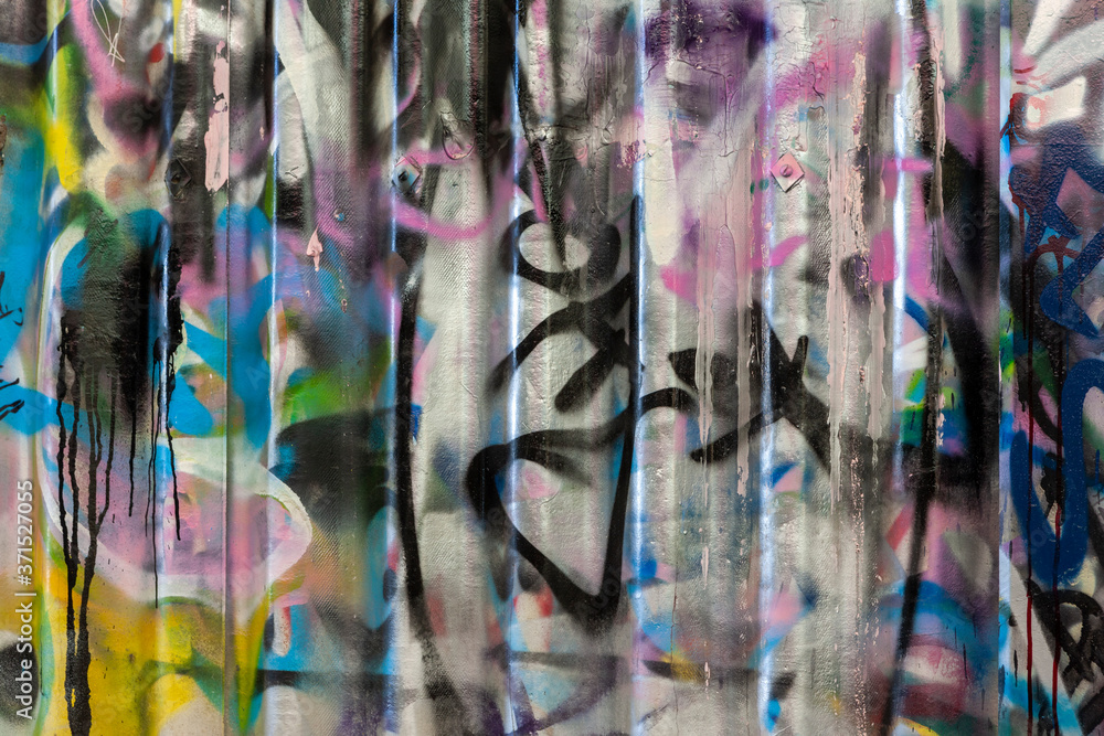 Close-up view of graffiti on the wall