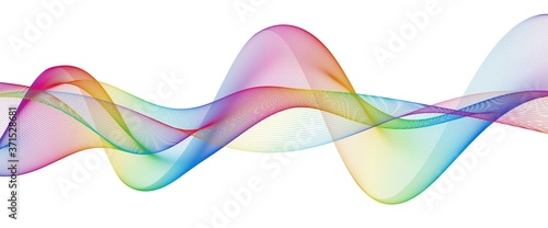 Multicolor light abstract waves design
