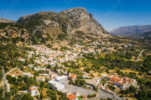 Village of Spili in Rethymno regional unit, Crete, Greece