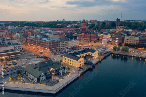 aerial view of Helsingborg, Sweden 