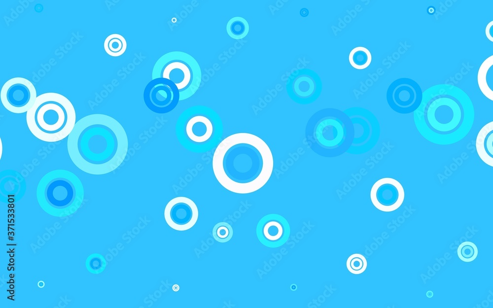 Light BLUE vector background with bubbles. Light BLUE vector background with bubbles.