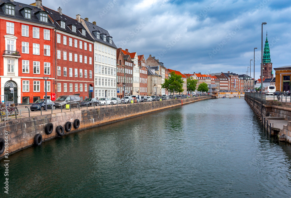 Copenhagen. The city embankment.