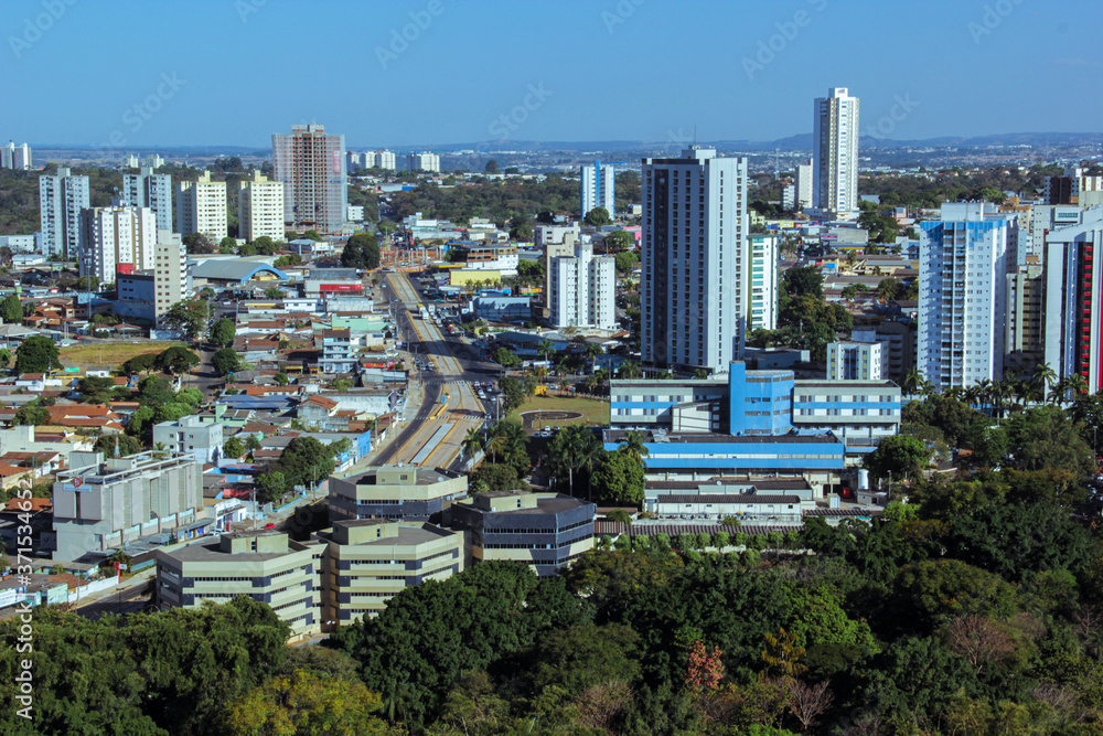 Fototapeta premium Goiania, Goias, Brazil, Aerial View