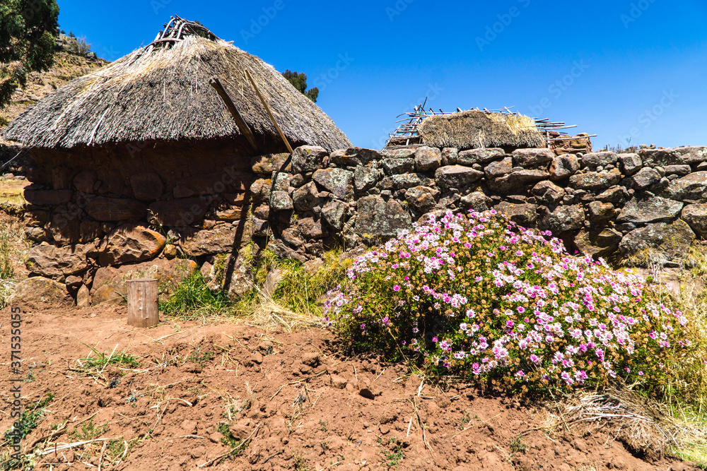 Traditional Taquilean Hut on the Island of Taquile Traditional Taquilean Hut on the Island of Taquile