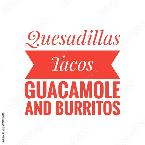 Mexican food sign design illustration