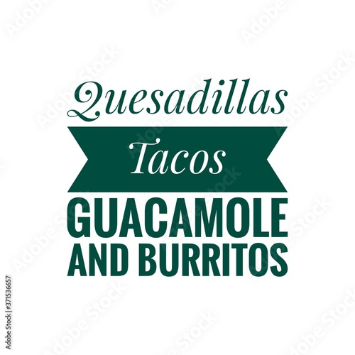 Mexican food sign design illustration