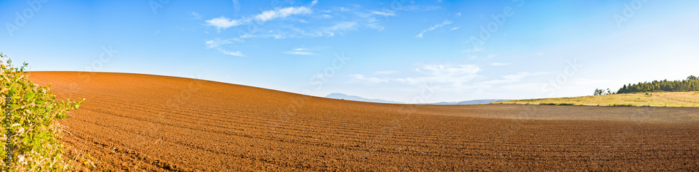 Agricultural land with unique red ground Agricultural land with unique red ground
