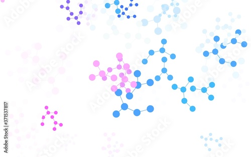 Light Pink, Blue vector backdrop with artificial intelligence data.
