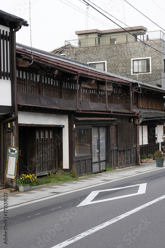 Townscape of Komoro Station on Hokkoku Road in Komoro City, Nagano Prefecture