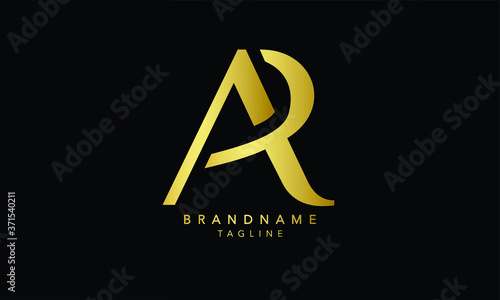 Alphabet letters Initials Monogram logo AR, RA, A and R 