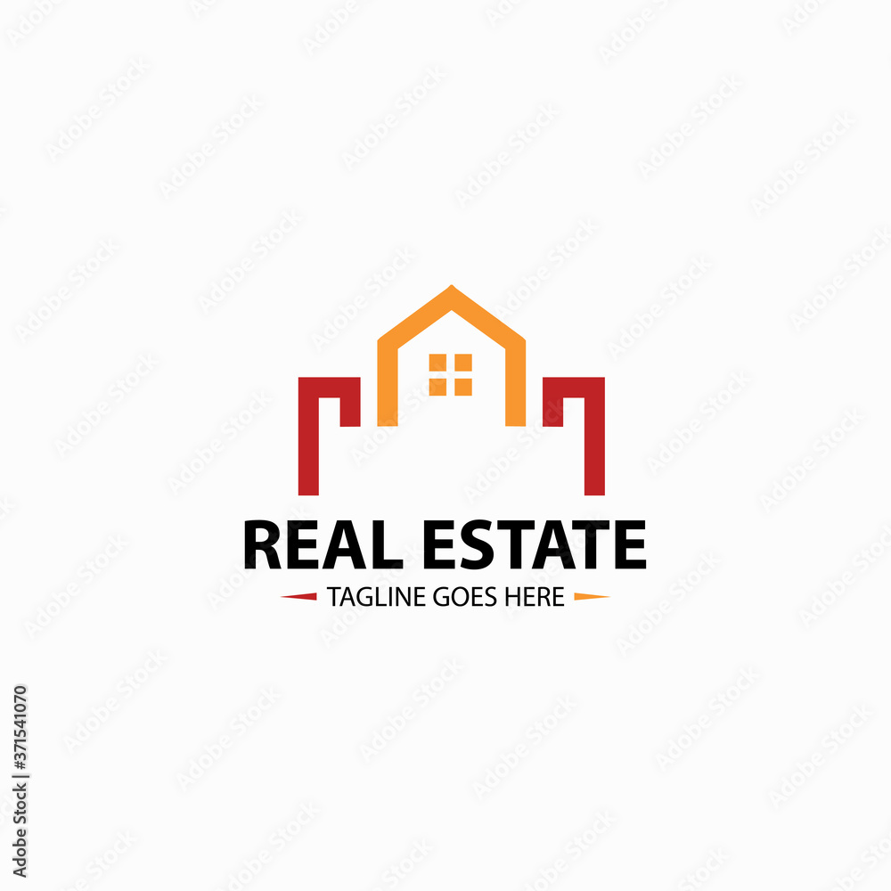 Fototapeta premium Real estate logo design concept. Vector illustration