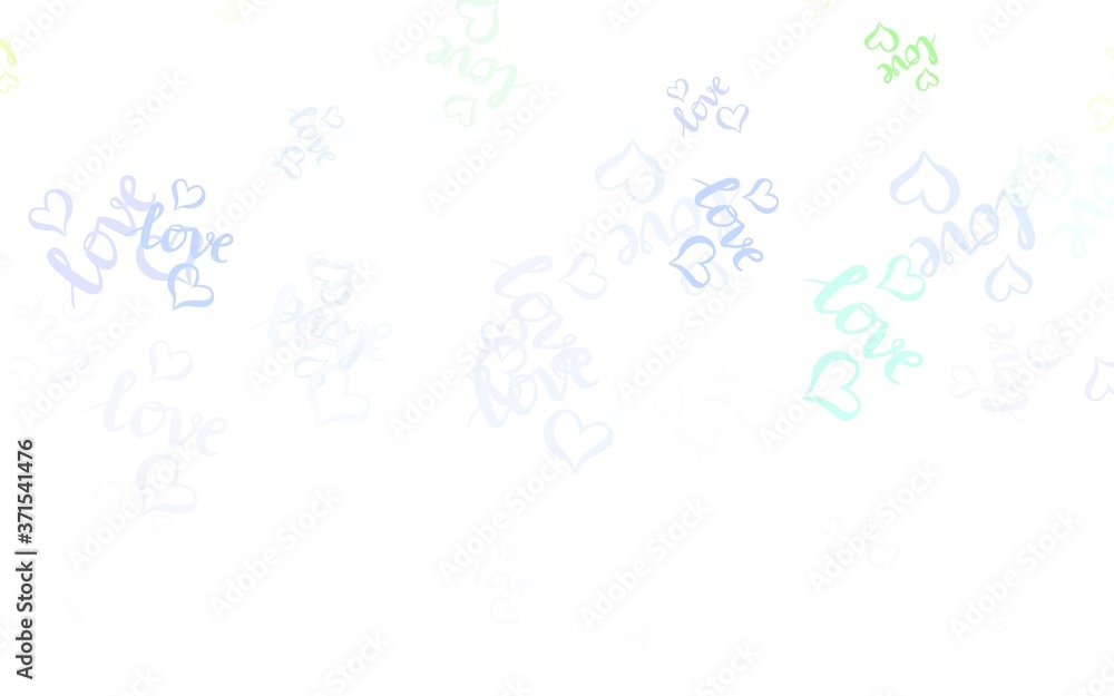 Light Pink, Green vector backdrop with sweet hearts. Light Pink, Green vector backdrop with sweet hearts.