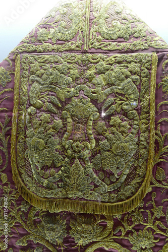 Elaborate embroidered vestments of the Cathedral of Sevilla photo