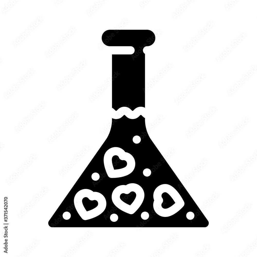 love potion glyph icon vector illustration isolated love potion glyph icon vector illustration isolated