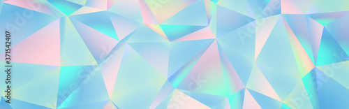 Abstract Geometric Holographic Crystal Background Banner