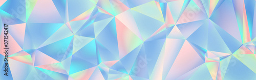 Abstract Geometric Holographic Crystal Background Banner photo