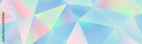 Abstract Geometric Holographic Crystal Background Banner