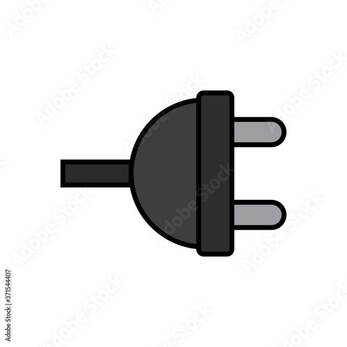 Isolated electric plug icon