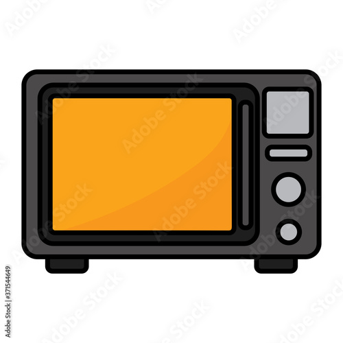 Isolated microwave oven icon