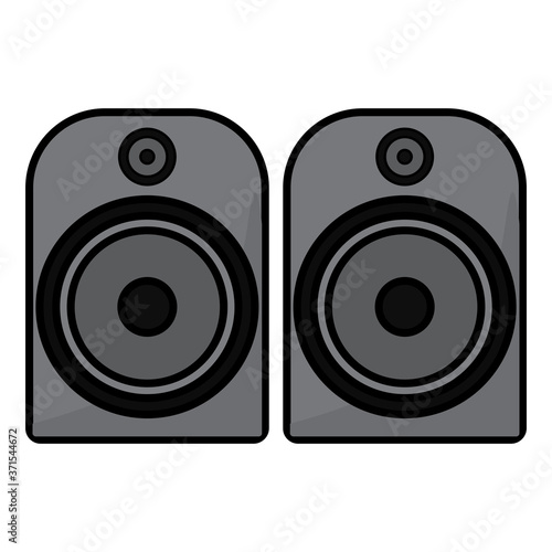 Isolated sound speakers icon