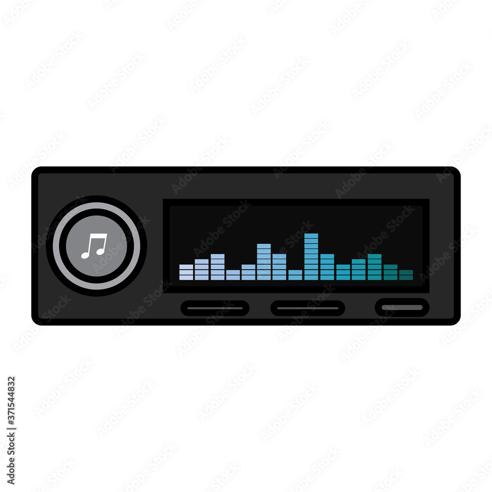 Isolated music player icon Isolated music player icon