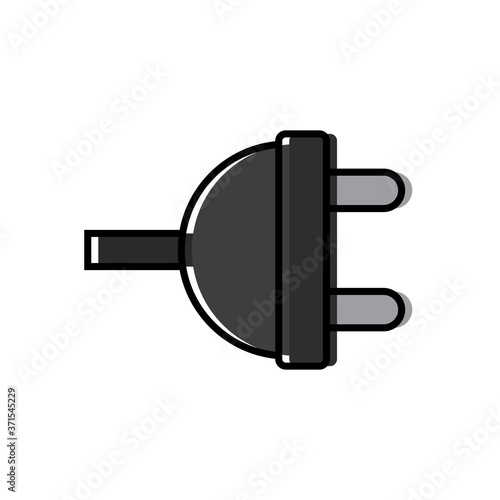 Isolated electric plug icon