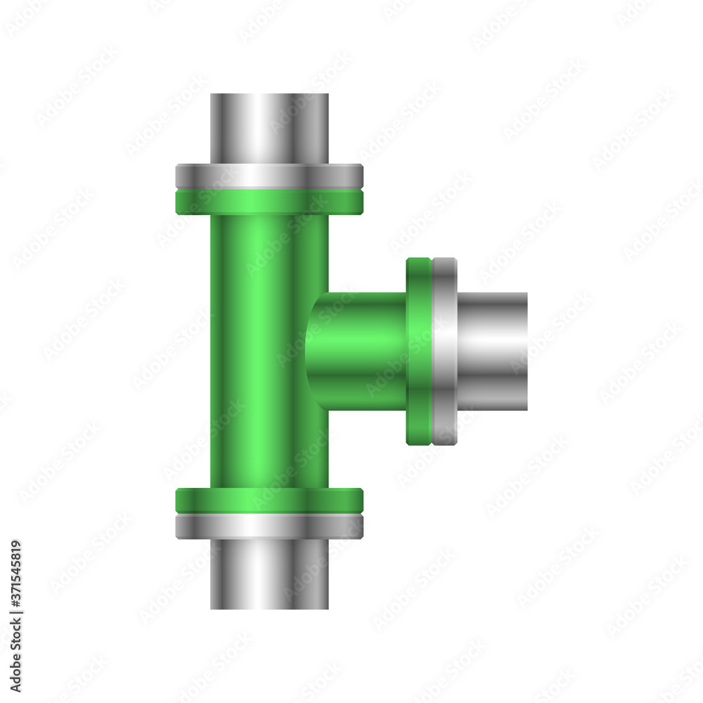 Pipe vector. Connection by flange fitting. For pipeline construction to transport liquid or gas in industry i.e. crude, oil, natural gas. Also water supply infrastructure in plumbing and irrigation. Pipe vector. Connection by flange fitting. For pipeline construction to transport liquid or gas in industry i.e. crude, oil, natural gas. Also water supply infrastructure in plumbing and irrigation.