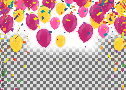 Balloons Card with use to present section label Discounts SALE Vector Illustration EPS 10