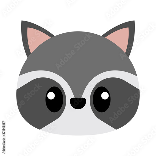 Raccoon head cartoon