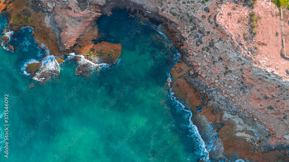 cost Line of costa Blanca , Alicante , Spain 
Aerial view , drone shoot 