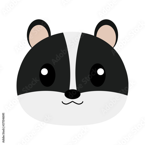 Skunk head cartoon